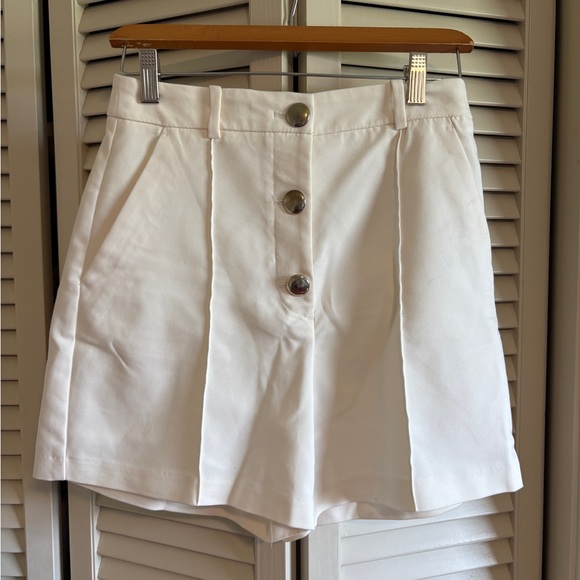Zara Pants - Zara Cream High-Rise Tailored Shorts